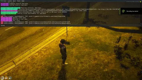 Preview of Menu UI with callbacks