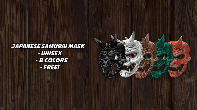 Preview of Japanese Samurai Mask - Addon Clothing