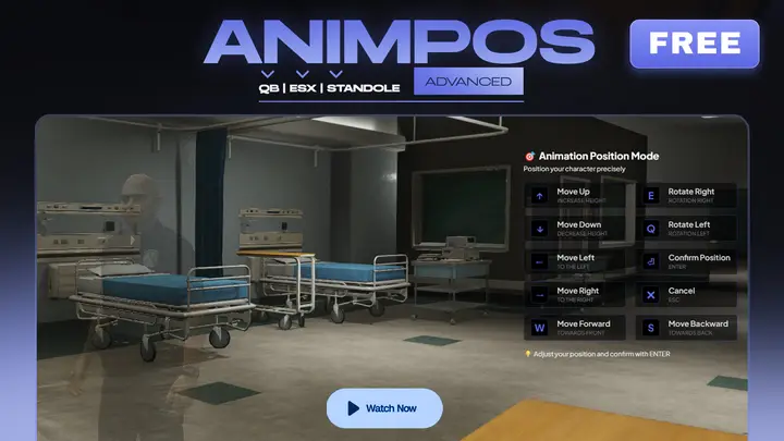 Preview of [FREE][Standalone] BUPA AnimPos - In-Game Animation Position Tool | QB / QBox / ESX / Standalone