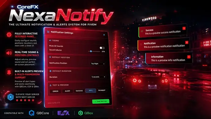 Preview of CoreFx NexaNotify - Notification System For Multiframework