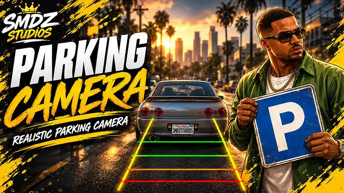 Preview of [FREE] SMDZ Parking Camera | Realistic Reverse Camera & Parking Sensors