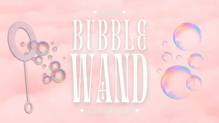Preview of Bubble Wand - Fun Interactive Item! - Bugs Mods (Open Source, Free) 🫧