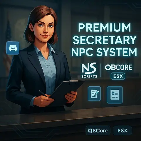 Preview of Premium Secretary NPC [QBcore/ESX](FREE)