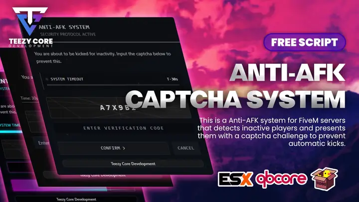 Preview of [FREE][STANDALONE] Anti-AFK Captcha System