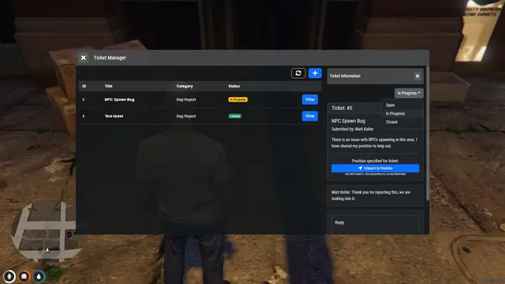 Preview of [FREE] [QB|ESX] In-game Ticket Manager