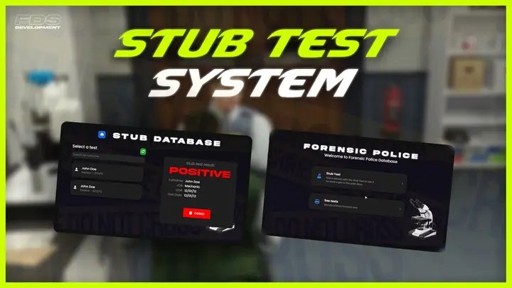 Preview of [FREE] Paraffin Glove/Stub test - Stub Test, Interface, Evidence Database