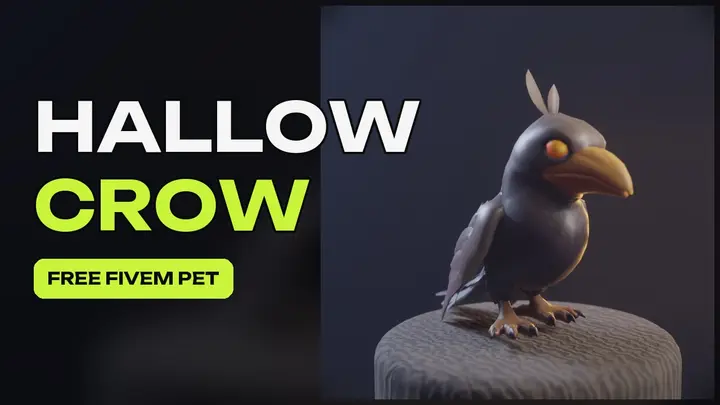 Preview of [FREE] Hallow Crow – FiveM Halloween shoulder pet with custom animations