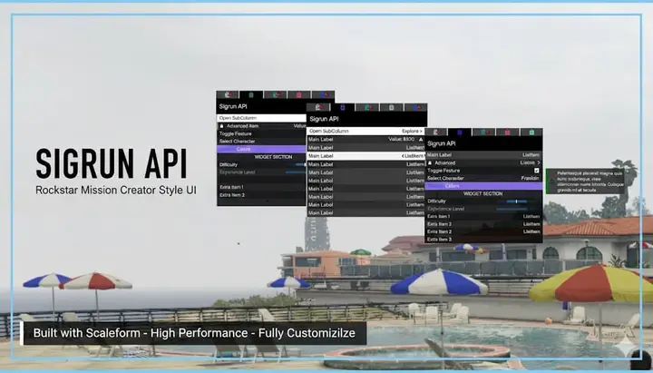 Preview of [FREE] [STANDALONE] Sigrun - The Mission Creator Style Menu (Scaleform)