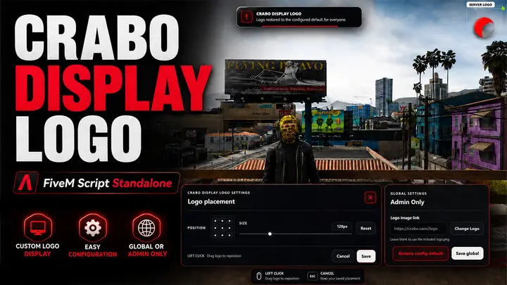 Preview of [FREE] Crabo Display Logo | Standalone | Custom Logo Placement | Admin Controls