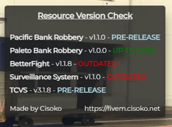 Preview of [DEV] cis_VersionCheck