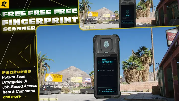 Preview of FREE FINGERPRINT SCANNER [ESX,QBCORE,QBOX]
