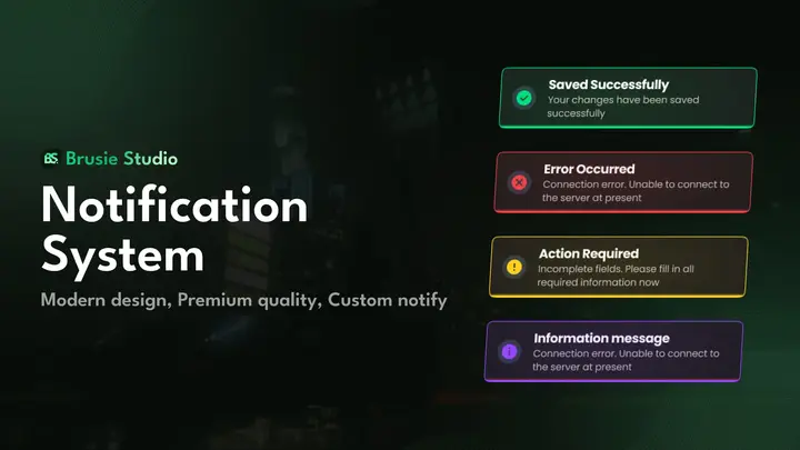 Preview of Notifications System | [ESX/QBCORE/QBOX/STANDALONE] [FREE]