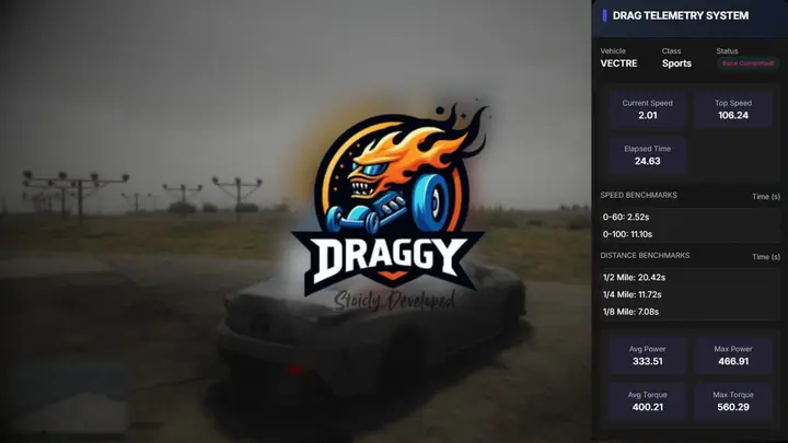 Preview of DRAGGY: Drag Racing Telemetry System [FREE]