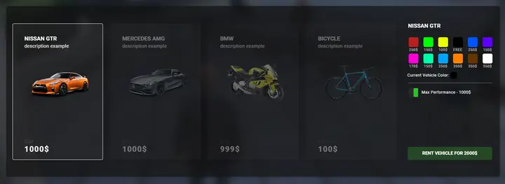 Preview of [RELEASE][FREE] RY-RENT | Vehicle Rental with UI, Timer and more