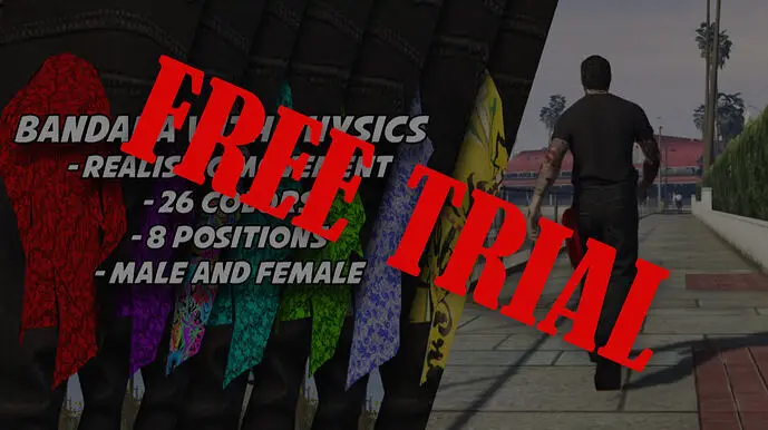 Preview of Free Bandana With Physics Trial - Addon Clothing