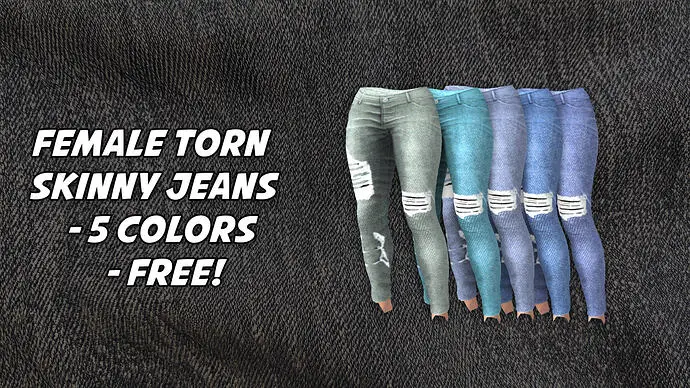 Preview of Female Torn Skinny Jeans - Addon Clothing