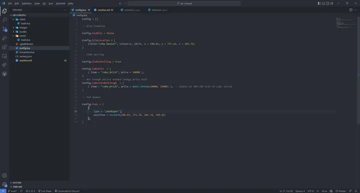 Preview of [QBCore] CokeSell Modified